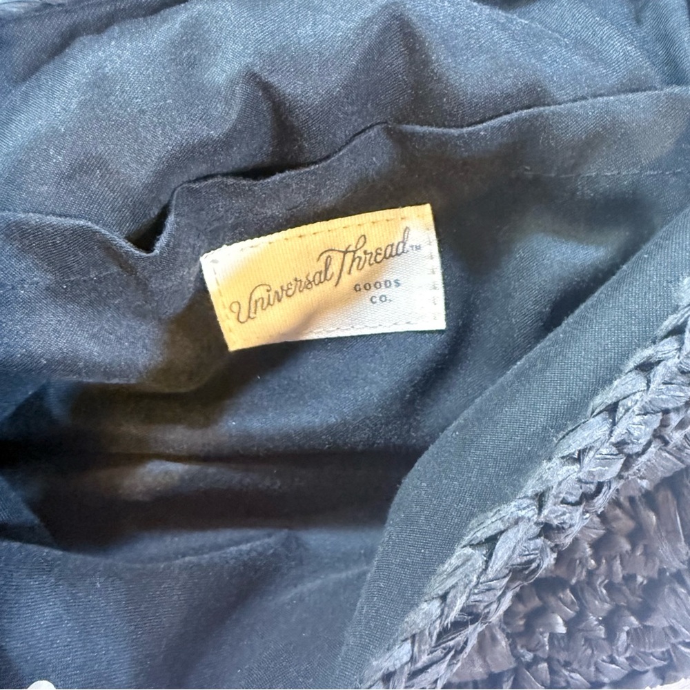 Universal Thread Black/Brown Straw Flap Knotted C… - image 6